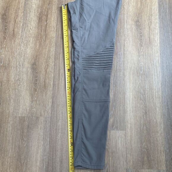 Prana Brenna Gray Moto Stretch Skinny Pants Sz 4 - Picture 12 of 12